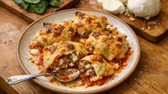 Saccottini di lasagna ripieni: il primo al forno cremoso perfetto per le feste