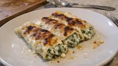 Cannelloni ricotta e spinaci in friggitrice ad aria: gratinati e facili da fare