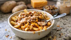 Patatine Animal Style fatte in casa: croccanti, cremose e con cipolle caramellate