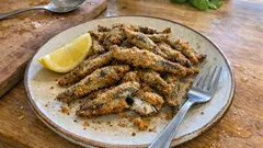 Alici panate in friggitrice ad aria: croccanti fuori e morbide dentro